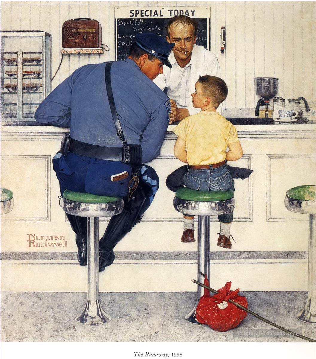 El fugitivo 1958 Norman Rockwell Pintura al óleo